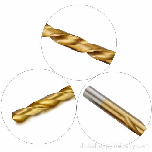 Titanium Coated HSS Drill Bit สำหรับโลหะ